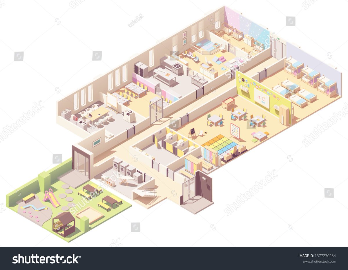 Tele52 Vectors On Twitter Vector Isometric Kindergarten