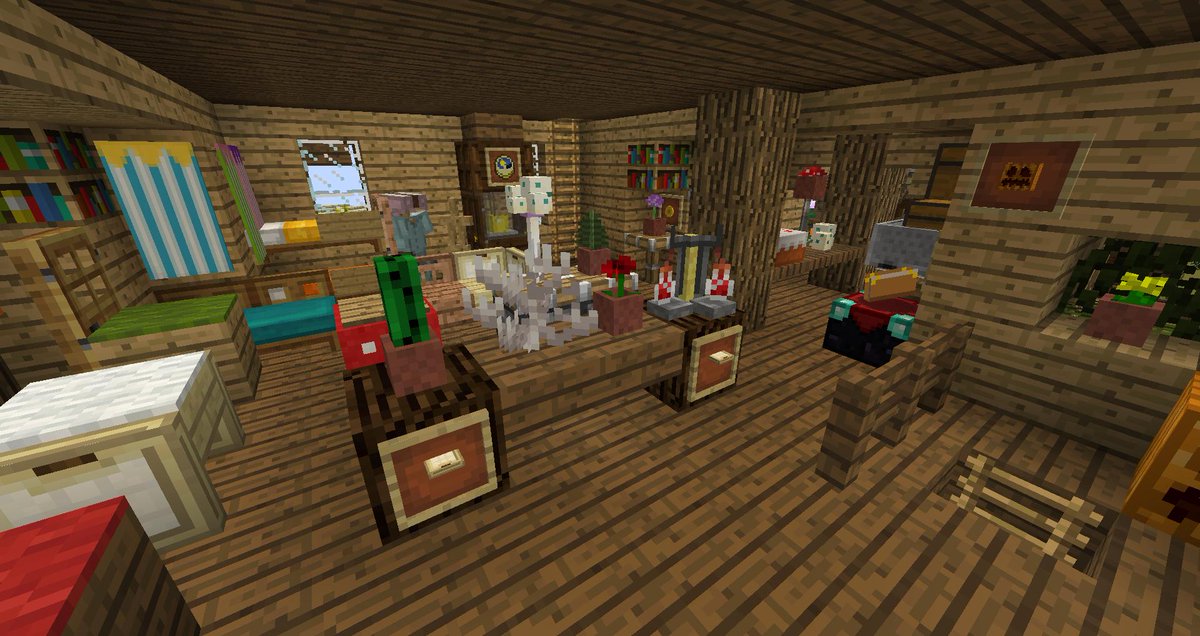 O Xrhsths 田中里奈 りりまる Sto Twitter 大きな時計塔な雑貨屋さん 可愛い小物や家具やへんてこなものがところせましと並んでいます 犬も飼ってます マイクラ マインクラフト Minecraft