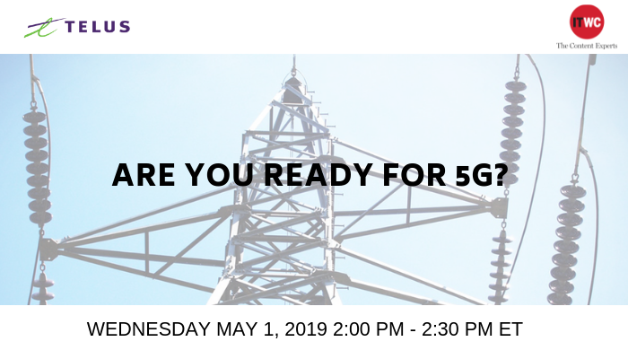 itbusinessca's tweet photo. Canada is FINALLY getting #5G and we are more than excited! To learn all about how to leverage #5G as an organization, join the @itworldca webinar on May 1, 2019. https://t.co/rKFzxewmRr #iot #wireless #tech #Canada https://t.co/Lvg1JYeDQa