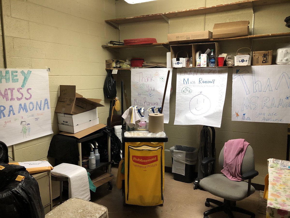 jboerman75's tweet photo. The heartbeat of #glcsms. Want to make Ms Ramona’s day? Write her a thank you poster..or 8. We love our Ramona! #ramonarocks #glmsrocks #schoolculture #culture #custodian https://t.co/y7B9H9hemE
