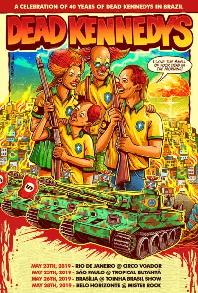 LatuffCartoons's tweet photo. Since @DeadKennedys denied having allowed the great poster about #BraziI, I decided to delete my previous post. Congratulations Brazilian artist Cristiano Suarez for the terrific art!
Shame on you Dead Kennedys!
Real punk bands are no longer made.
I miss Jello Biafra! https://t.co/HaRXkoTEa2