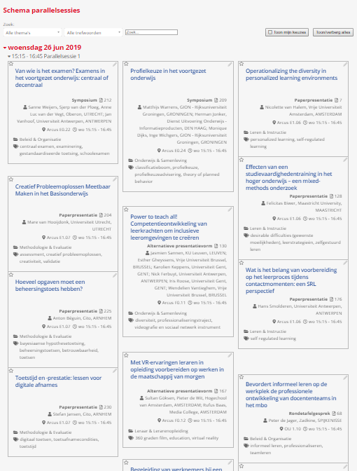ord2019's tweet photo. De programmering is voltooid!

Het overzicht van alle parallelsessies (meer dan 230!) staat nu online: https://t.co/2zWxp6B6zq
-> met handige zoekfunctie
-> met complete abstracts

#ord2019 https://t.co/1iRjAgPvwQ