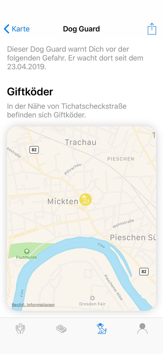 dogguardapp's tweet photo. Aus der Dog Guard App: 
https://t.co/Eyri1SfQd2

Ein Dog Guard möchte dich warnen.

Giftköder - Erhöhte Aufmerksamkeit in der Nähe von Tichatscheckstraße, Dresden.

#dogguard #giftköder #giftköderalarm #giftköderschutz #giftköderwarnung #hund #hunde #haustier #dog #dogs https://t.co/2TZjuSxcSh