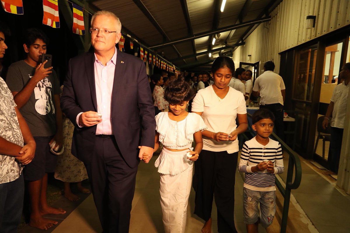 ScoMo30's tweet image. Tonight I visited the Sri Lankan community in Darwin to attend a special ceremony to remember the victims of the Easter Sunday terrorist attacks in Sri Lanka. It was a beautiful, moving event.