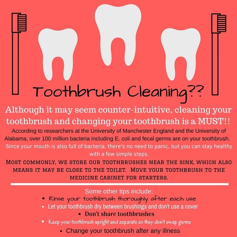 SwinneyDental's tweet photo. #ToothsdayTip: It's important to keep your toothbrush clean and changed out often. So, don't forget these #toothytidbits for your #toothbrush!

#dentist #dental #teeth #smile  #sofreshsoclean #oralhealth #TylerTexas #SwinneyDental https://t.co/NZSi8nEoyW