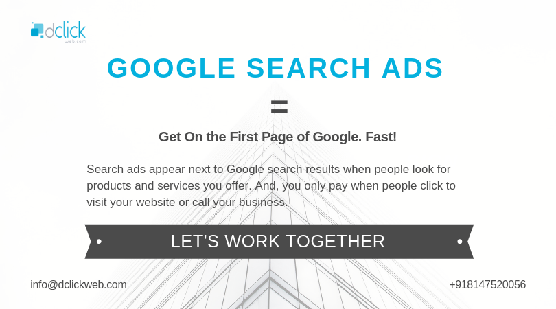 Dclickweb's tweet image. Grow your Business With #Google #SearchAds. 
Our specialist team will work closely with you to implement a #PayPerClick #Advertising strategy that will identify where your most valuable customers are searching online
bit.ly/2W0Ie1n 

#PPC #Digitalmarketing #votekar