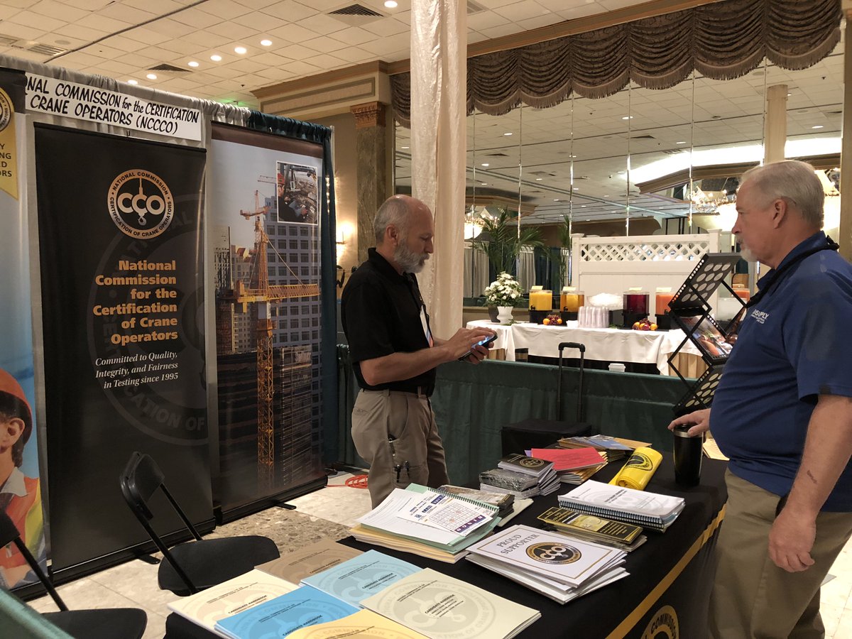 NCCCOorg's tweet photo. Attending the Mid-Atlantic Construction Safety Conference in Greenbelt, MD? Stop by booth #8 to learn about NCCCO's ANSI-accredited and OSHA-compliant crane operator and related personal certifications! #macsc https://t.co/Yi0vh7TDVT https://t.co/eoBzrJssHi