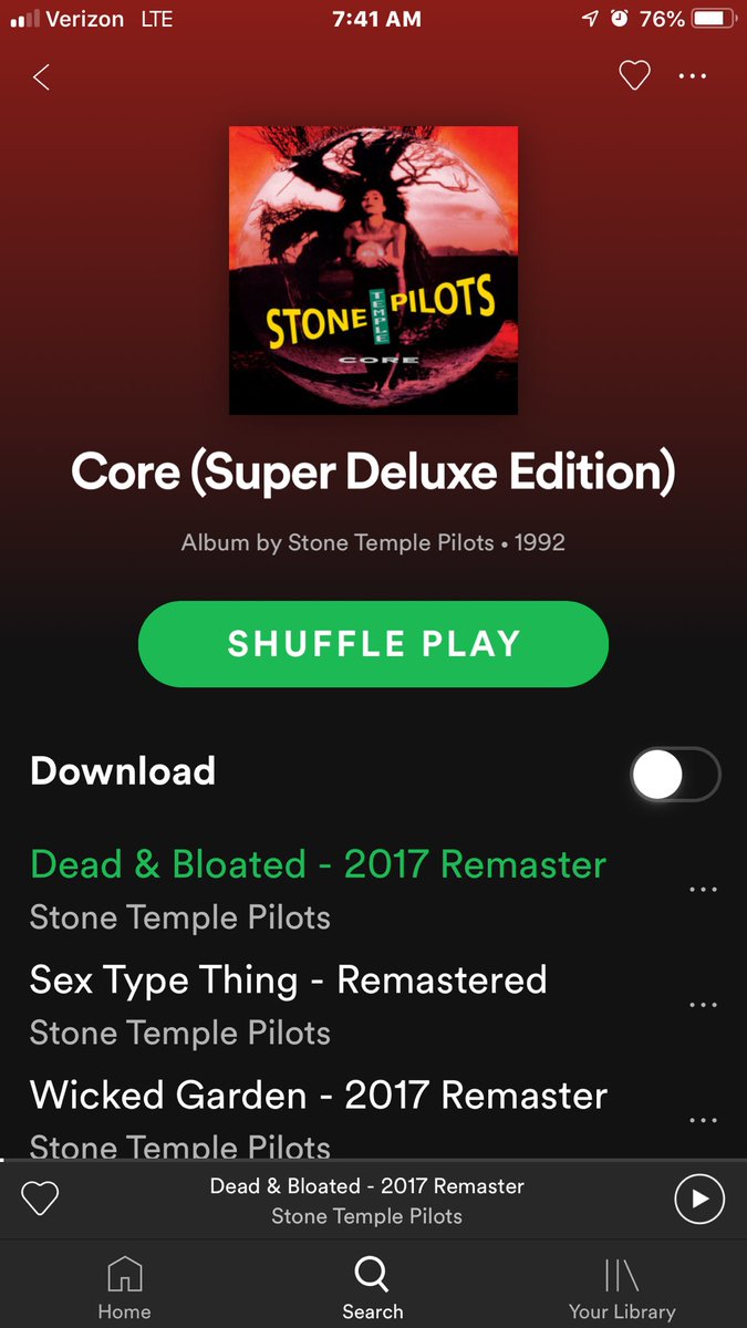 bigalrocks's tweet photo. It’s a #StoneTemplePilots kind of morning. #Crackerman is my favorite song from this album. What’s yours? https://t.co/sQRhfqx0Fx