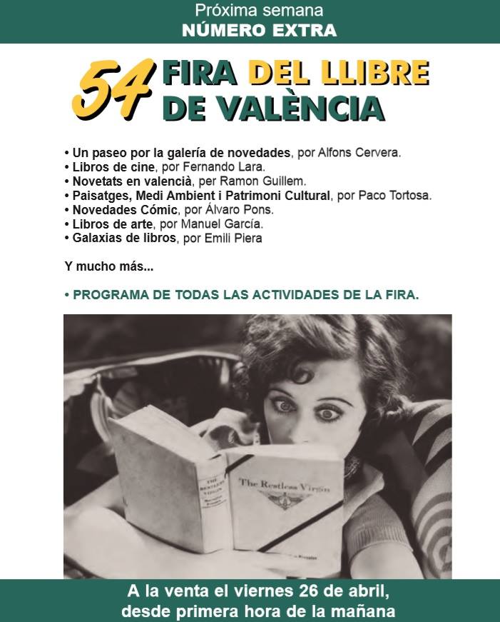 CTuria's tweet photo. En el #DiaDelLibro anunciamos a nuestros/as lectores/as que este viernes 26 lanzamos el #ExtraTuria #FeriaDelLibro de #Valencia
Como cada año, con las mejores recomendaciones lectoras de la manos de nuestros habituales colaboradores 📚📍
Solo en #CTuria https://t.co/dTw4qTMtPu