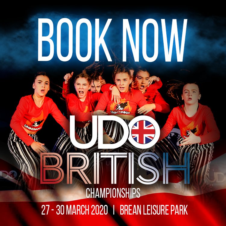 Tickets are now on sale for #UDOBritish 2020! Join us on 27th - 30th March 2020 at Brean Leisure Park for the biggest British Street Dance Championship!
To secure your place, head to bit.ly/UDOBritish20