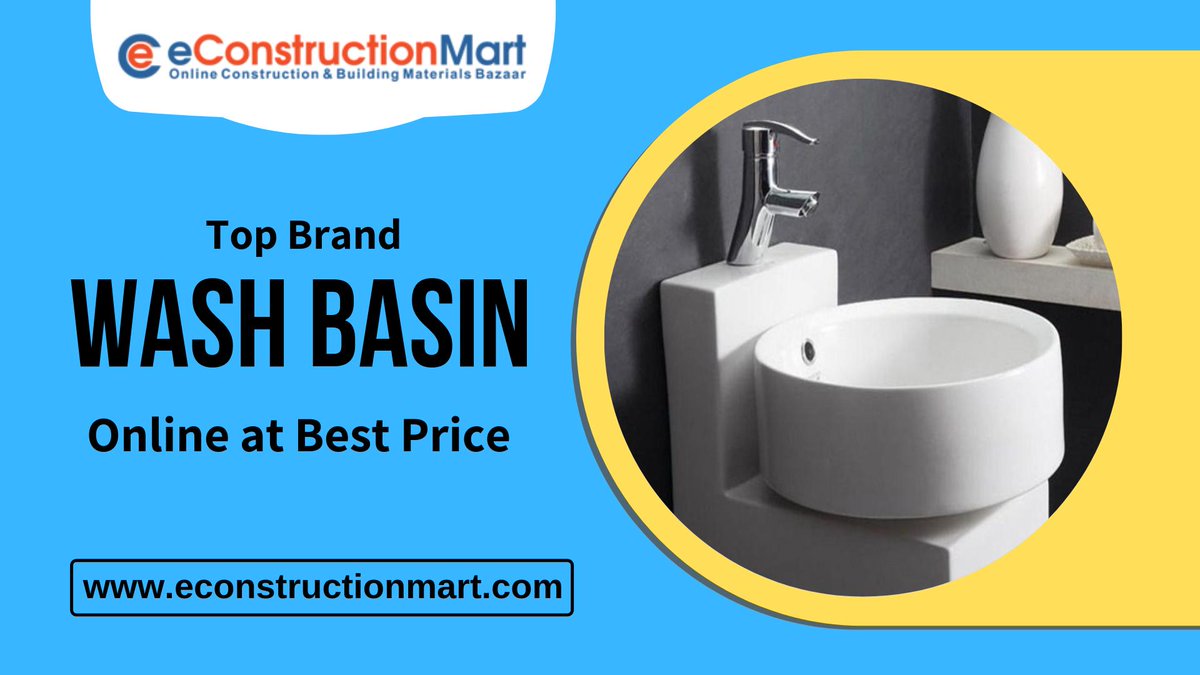 ecmartindia's tweet photo. Decorate your bath area by bringing the stylish &amp; elegant #WashBasin. eConstructionMart offers complete bathroom solutions for your comfort, including top brands #sanitaryware at an affordable price in #India.

https://t.co/RDDR1nf9ff

#Washbasindesign #Hindwarewashbasin #Jaquar https://t.co/EsIZTNC2VN