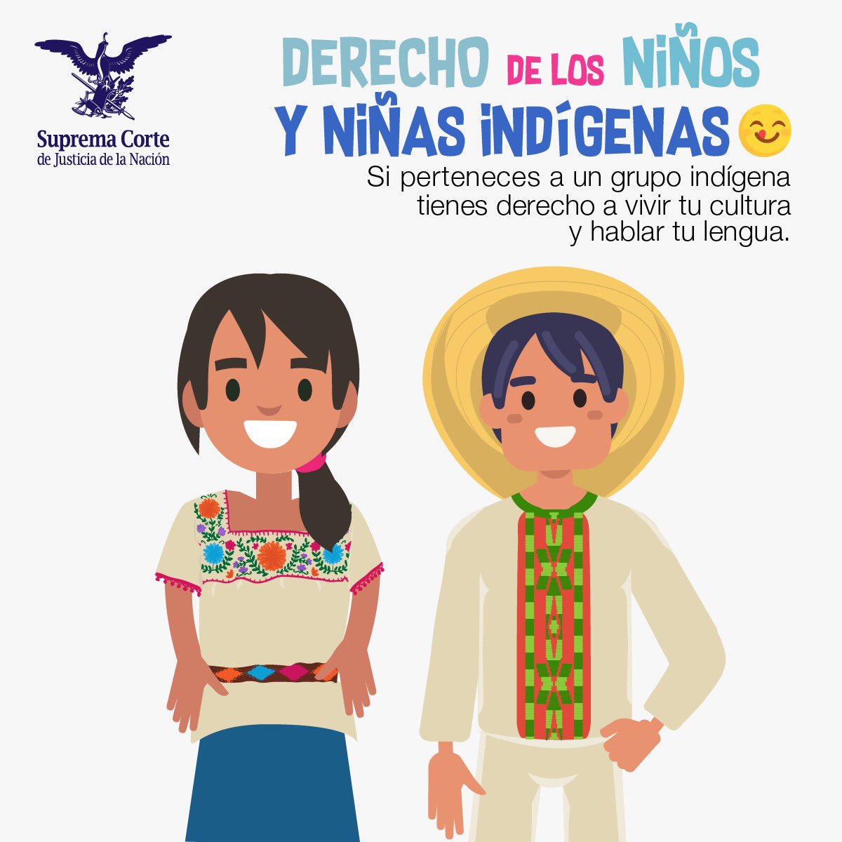 SCJN's tweet photo. Abril, mes de la niñez 👦👧

#EsTuDerecho no ser discriminado. Tu identidad cultural debe ser respetada. https://t.co/BsdYTR3GEF