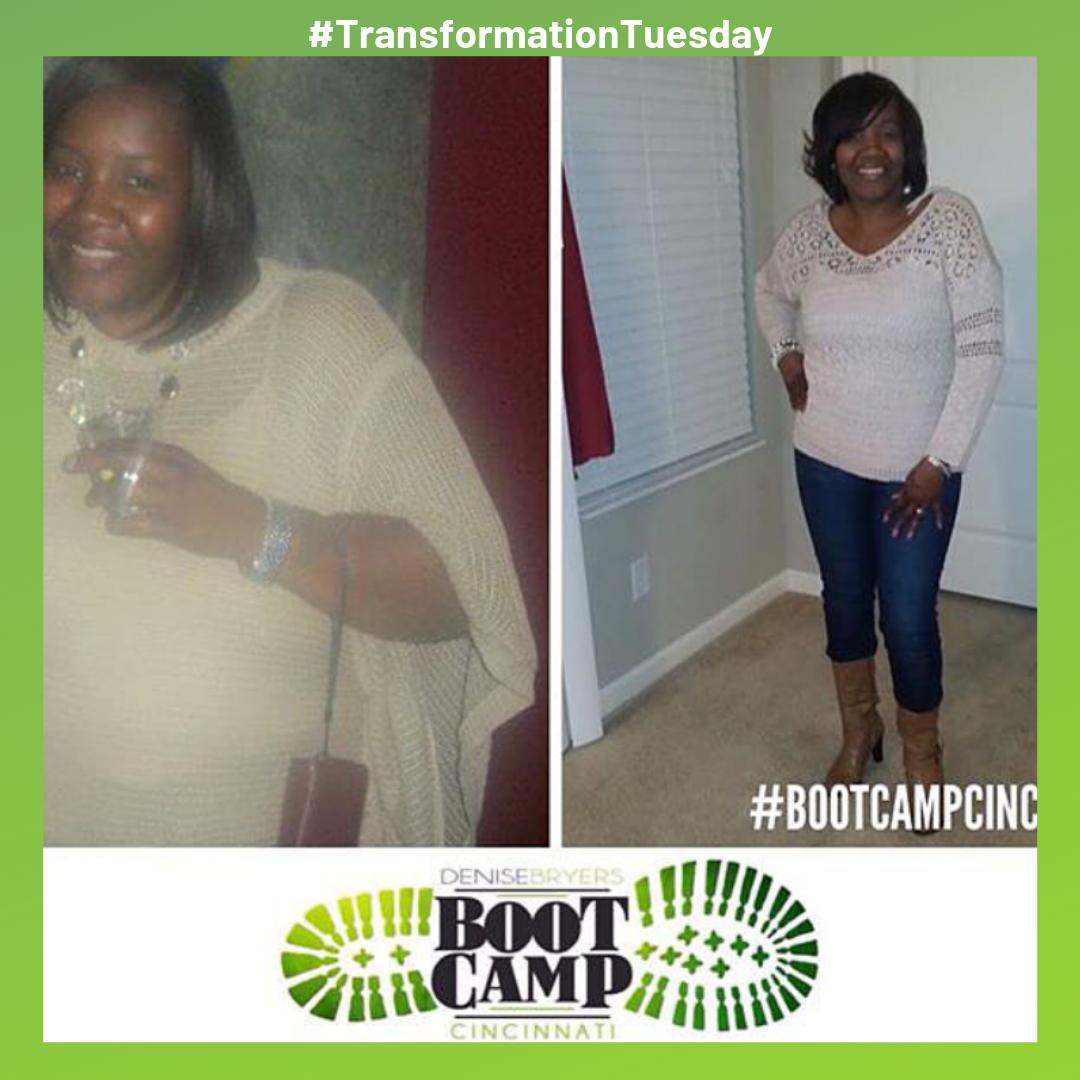 bootcampcincy's tweet photo. On this #TransformationTuesday we're putting the spotlight on a #BootCamper who embodied the epitome of hard-work, determination, consistency, proper nutrition, and dedication to her journey. Your very own transformation can start now! #BootcampCincinnati #TuesdayMotivation https://t.co/QOjLyROKOe