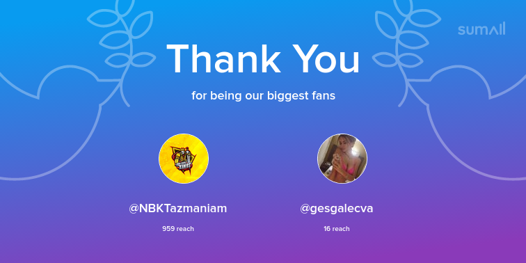 DeltaGold3's tweet photo. Our biggest fans this week: @NBKTazmaniam, @gesgalecva. Thank you! via https://t.co/Iat20GJAKy https://t.co/SiecboWgDM