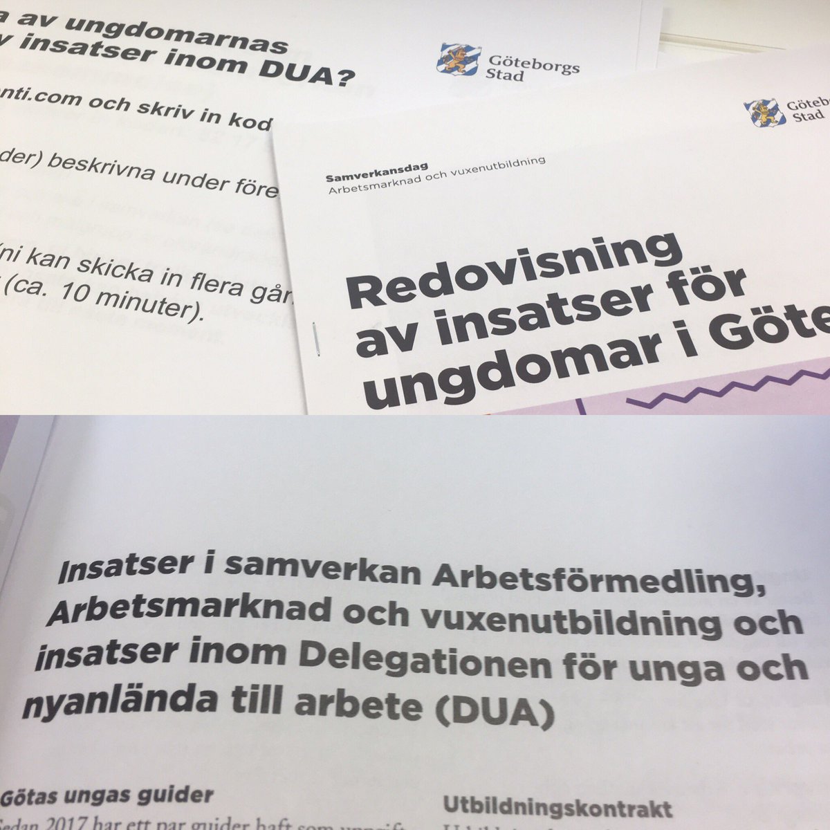anderskornhall's tweet photo. En dag i DUAs tjänst, hur kan vi utveckla samverkan i Göteborg till 2.0😎😎@delegation_ung #Arbetsförmedlingen #arbetsmarknad https://t.co/uOqzvOJkUY