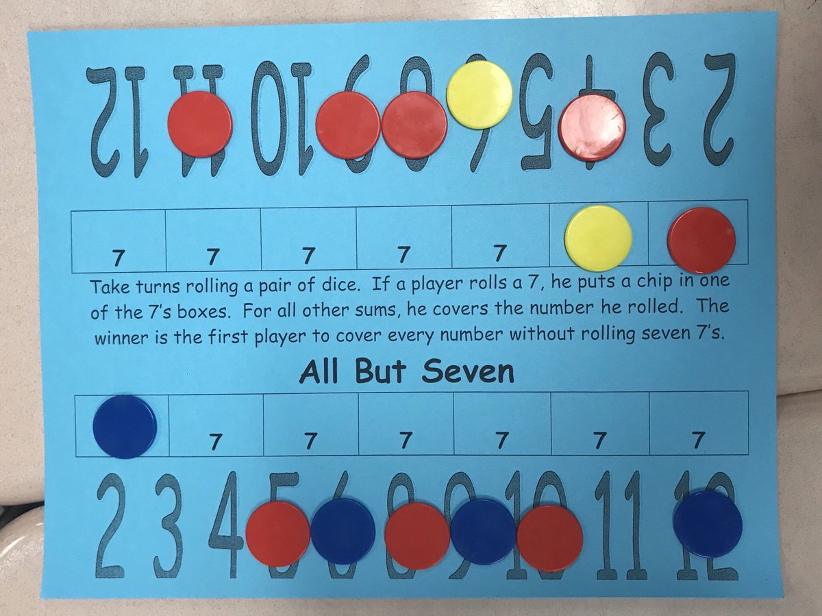 jbrouse40's tweet photo. Why did the game creator pick 7? 🤔 #MTBoS #iteachmath @CornerMiddle @mcaufield15 @UABTeach https://t.co/oodW7oitAF