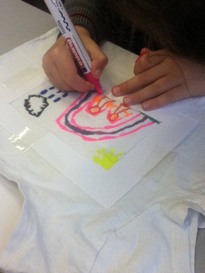 wooltonprimary's tweet image. Year 2 designed and made their own T-shirts. Such a lovely rainbow theme #WPSCreativity