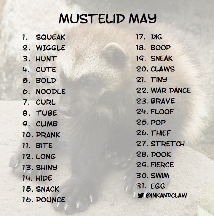 InkAndClaw's tweet photo. MerMay not really your thing? Why not try #MustelidMay? A woozle a day keeps the vermin away! #MustelidMay2019 #MusteliDays https://t.co/rylk8vda5z