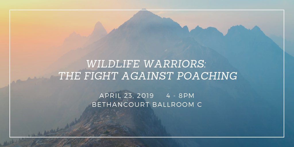 MSC_FLI's tweet photo. Wildlife Warriors: The Fight Against Poaching is TODAY from 4 - 8pm at MSC Bethancourt Ballroom C! We hope to see you very soon!! #MSCFLI #WWTFAP https://t.co/esMfQmli79