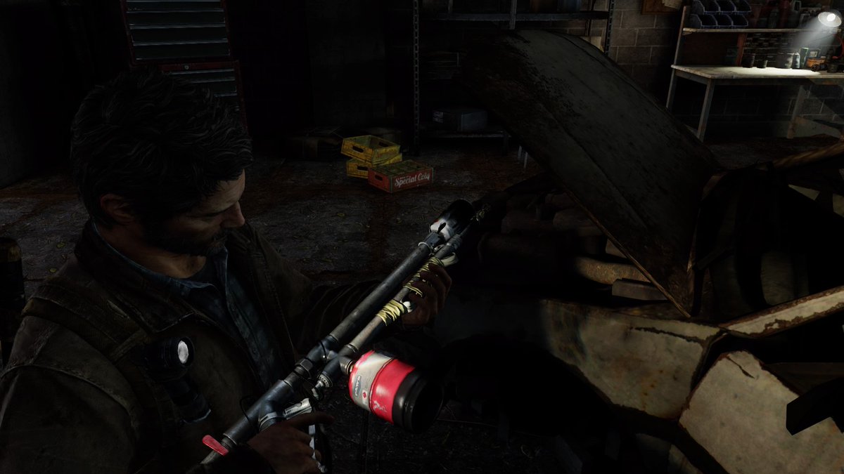 secondlastofus's tweet photo. @PlayingUs The fact that Joel found the flamethrower in a university, which is clearly constructed from things that were available, shows the creativity and innovativeness of higher education #playingwiththeend19 https://t.co/irZkBXai2c
