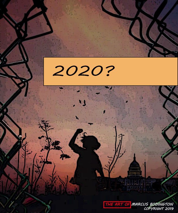 we have all these fences or walls that are dividing us and people are   sick and tired of these walls of inequality, racism and they are hoping   for a change in 2020."  -Artist Marcus Bodington #Theartofmarcusbodington