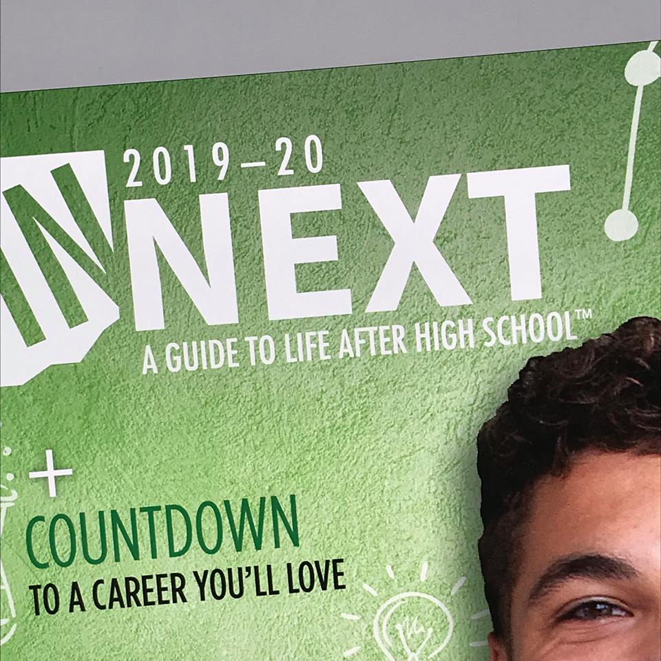 IBJCustomPubs's tweet photo. Working on the layout for Next Magazine for Indiana high school juniors and seniors. Here are a few sneak peaks. #getpublished #ibjcustompubs https://t.co/cO6oGOrbn5