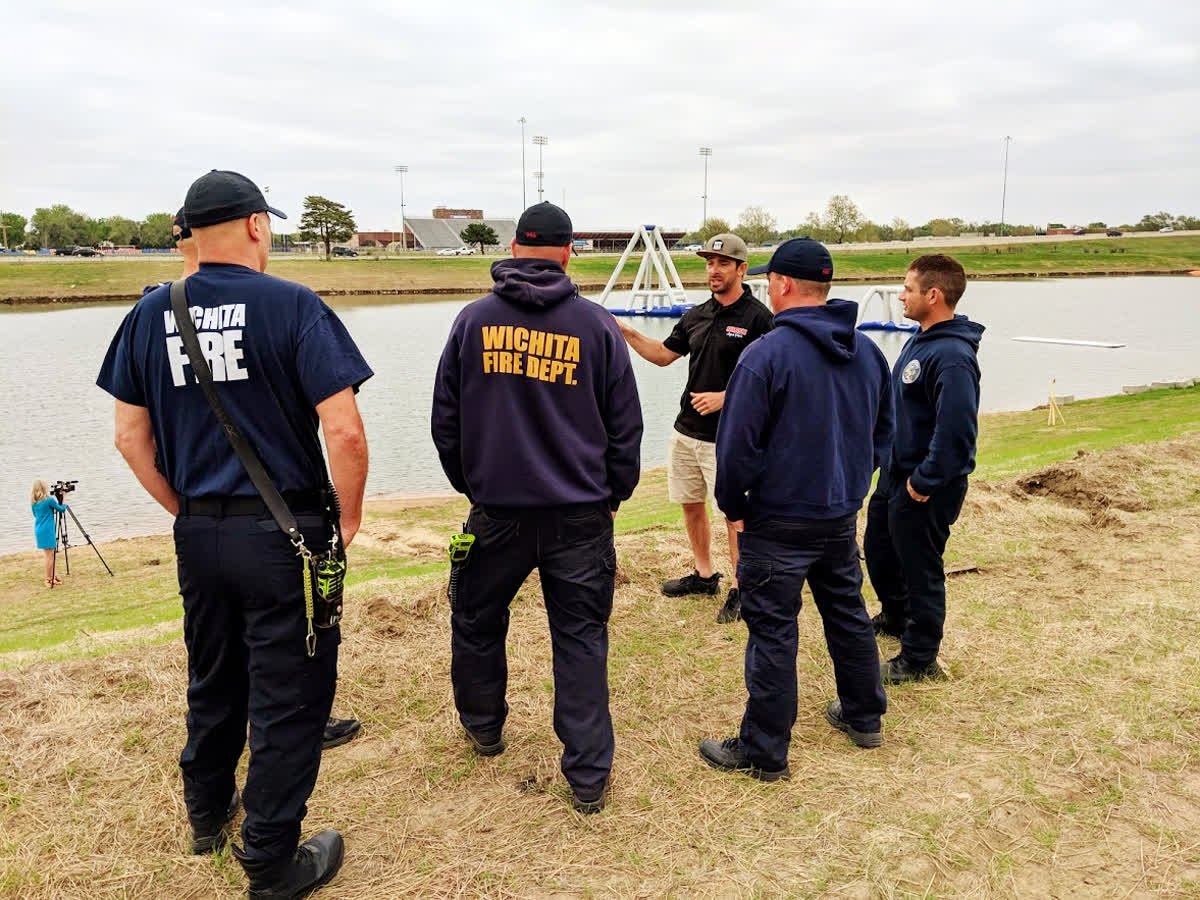 SplashICT's tweet photo. We had many different local teams out at our site yesterday covering footage and learning about our set-up process. Thank you to the local teams who took time to visit and stay up to date on the excitement going on at #SplashAquaPark! 

#SplashICT #Wichita #Community https://t.co/bmSBhXlJCT