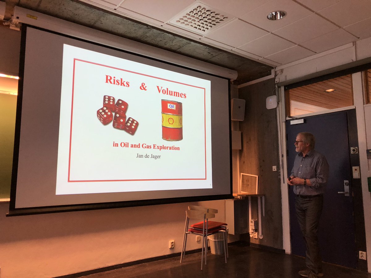 InterpretGeo's tweet photo. We are happy to host Professor Jan De Jager guest lecture on the “Petroleum risk assessment for exploration prospects in the light of geophysical evidence”. Tusen takk #guestlecture  #petroleum #riskassessment #geophysics https://t.co/hxWm6blpZO
