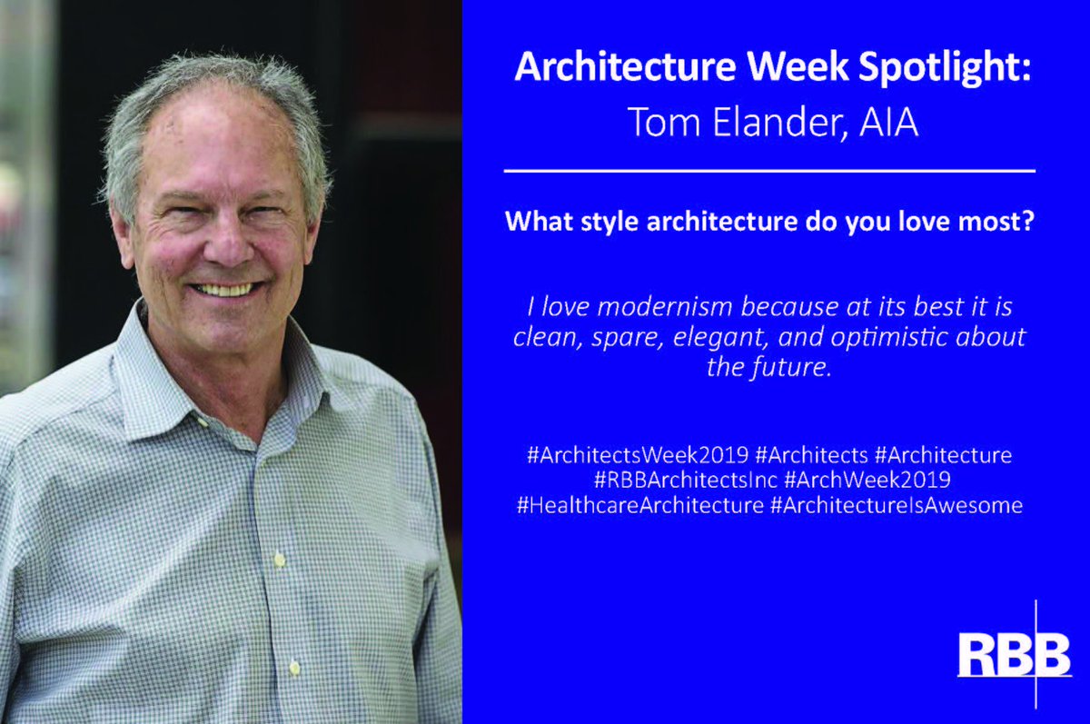 Happy National Architecture Week! See our Staff Spotlight featuring Tom! #archweek #archweek19 #archweek2019  #RBBArchitectsInc #rbbarchitects #losangeles #healthcare #healthcarearchitecture #womeninarchitecture #design #architectureisawesome #AIASFV #AIALA #AIA