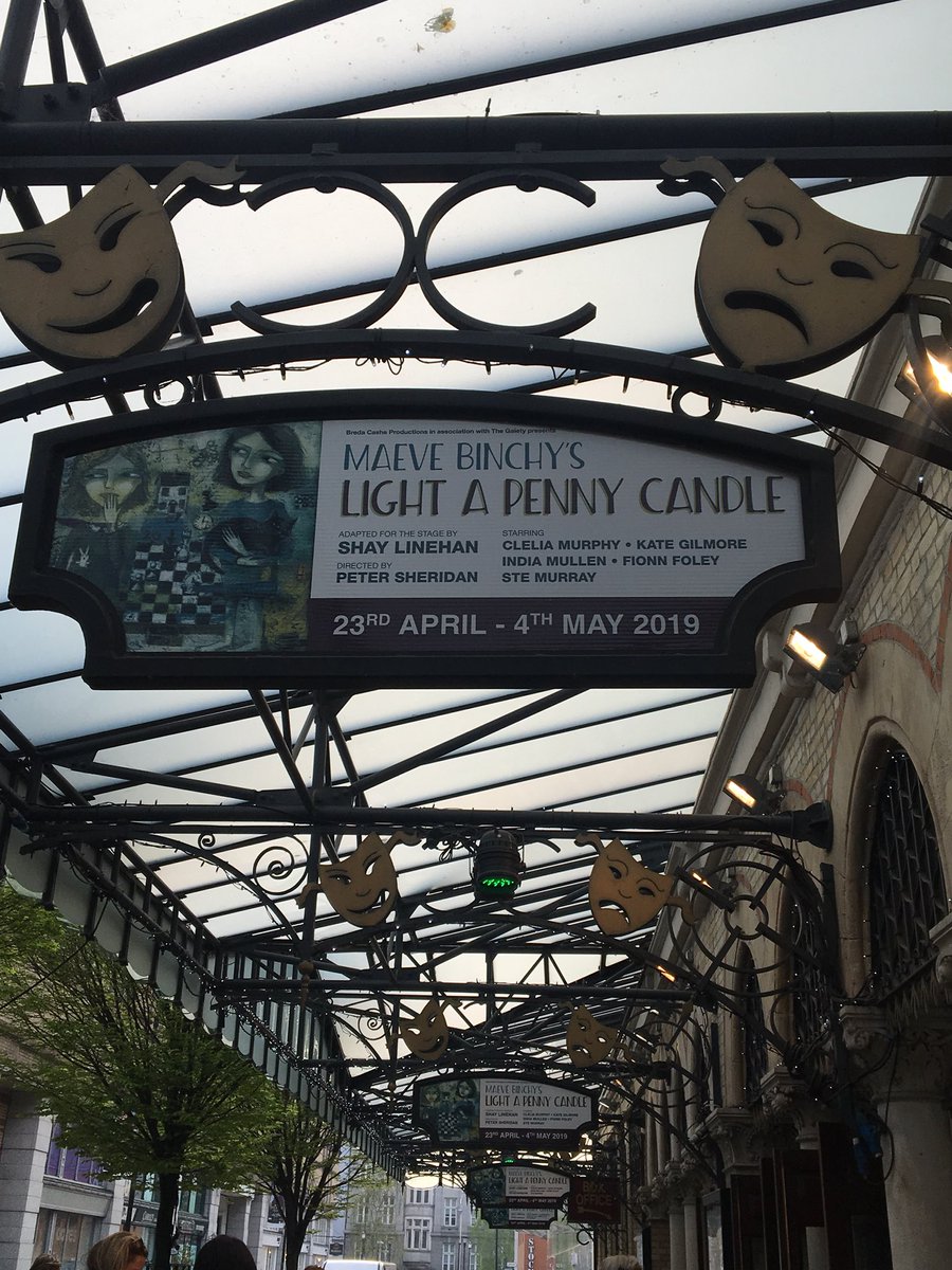 So excited to see #LightAPennyCandle @gaiety_theatre  Congrats @BredaCashe for bringing Maeve Binchy’s remarkable book to the stage