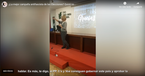 La verdadera cara de PACMA. Silvia Barquero, presidenta de <a href="/PartidoPACMA/">PACMA</a> no descarta pactar con C's, PP o VOX si lograra representación en el Congreso, tras calificar de trasnochada a la izquierda de #UnidasPodemos28A. Ver corte del vídeo desde minuto 8:56 spanishrevolution.org/una-activista-…