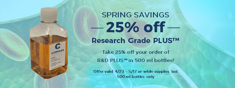 CompassBiomed's tweet photo. Spring Savings now on R&amp;D PLUS! Email: sales@compassbiomed.com https://t.co/EpvvYwbsNW
