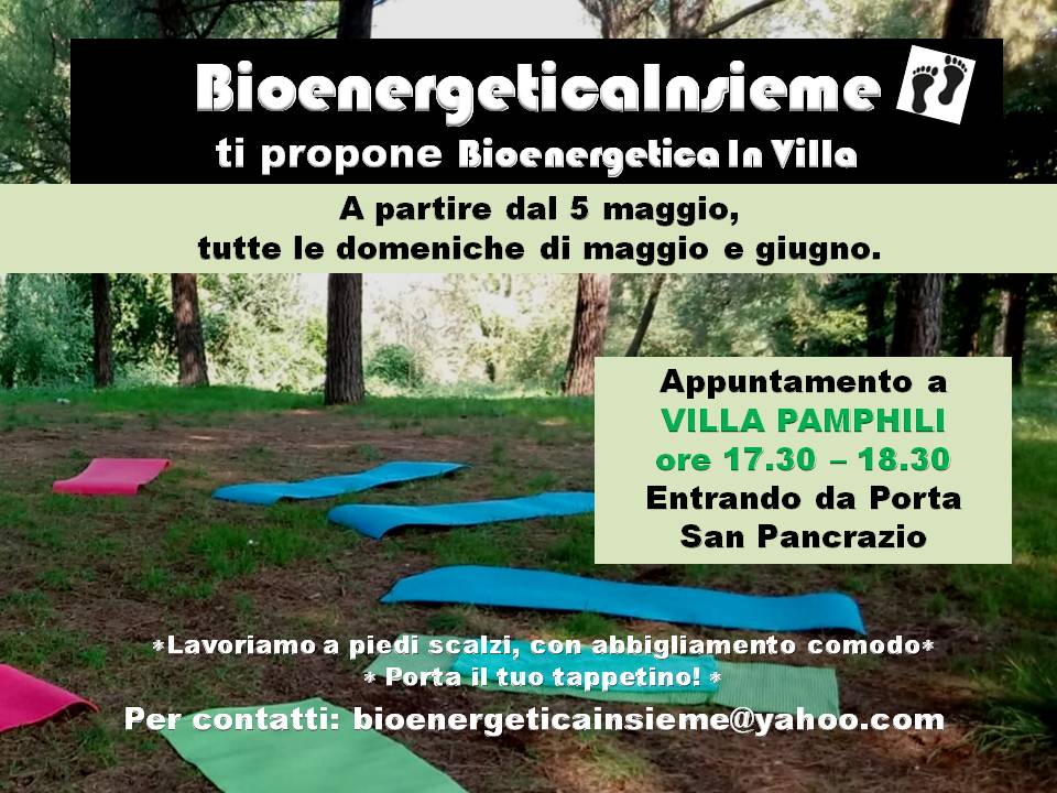CriBioE's tweet photo. #Roma a partire dal #5maggio tutte le domeniche a Villa Pamphili #Bioenergetica #InGrounding👣 https://t.co/dL1HzMAuVN