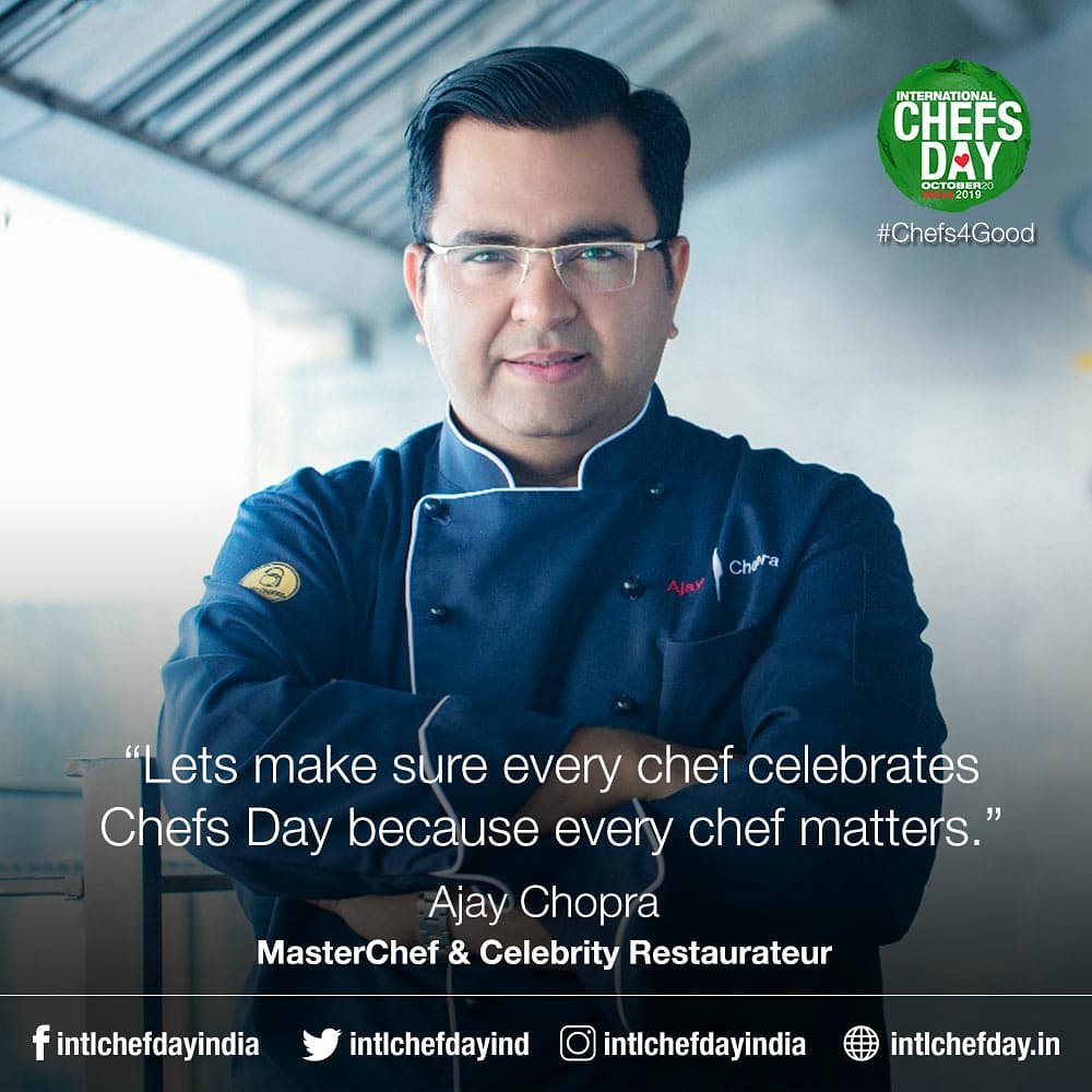 mchefajaychopra's tweet photo. Being a chef, I understand the effort & the pain it takes to create new and wonderful dishes. As a team of chefs at Zion hospitality we understand that each chef is important and everyone needs to celebrate Chefs day. @intlchefdayind
Visit: https://t.co/z9f9dYYGfz
#Chefs4Good https://t.co/Hy0owz2hNF