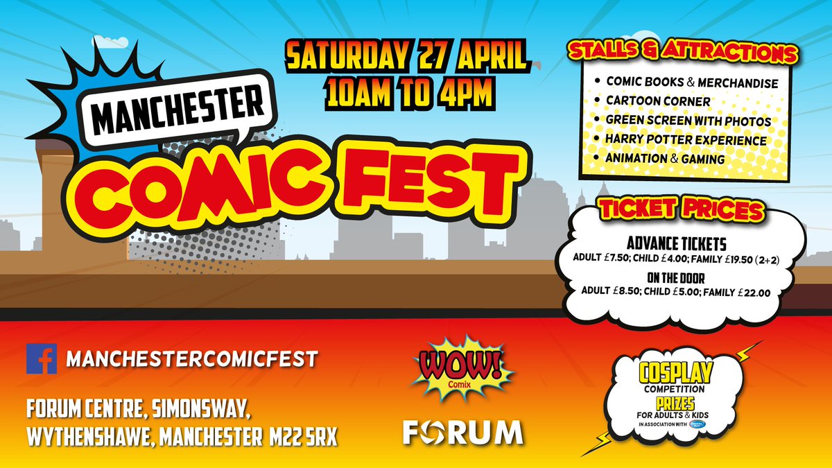 #ManchesterComicFest highlights... 

At 12.30pm there is a Q&amp;A with Peter Saunders &amp; Jean Flynn - two of the people behind classic animations such as The BFG, Count Duckula, Danger Mouse, Postman Pat, Bob the Builder, Scream Street, Pingu, Koala Brothers, Rastamouse + more.