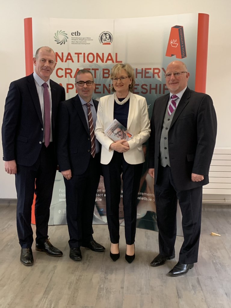 McGuinnessEU's tweet photo. Delighted to be part of the National Craft Butchery apprenticeship launch in @teagasc Ashtown recently. Very impressive students and excellent collaboration between @CraftButchers @msletb @SOLASFET This is a really positive development, congratulations 
#generationapprenticeship https://t.co/nO9HmEHe9q