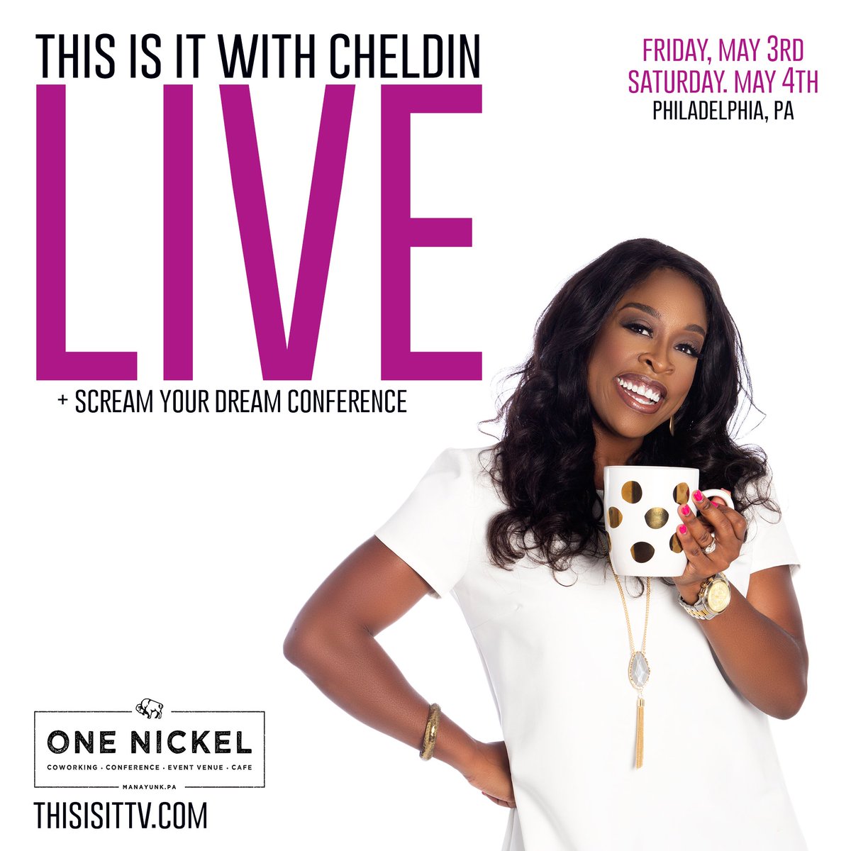 igcreativeinc's tweet image. *REGISTER TODAY* Join us for @ThisisitTV LIVE + #ScreamYourDream Conference! #ScreamYourDream ASPIRATION + ACTION = ABUNDANCE

Friday, May 3rd and Saturday, May 4th #Philly 2 DAY EVENT! Interviews, presenters, panels &amp;amp; workshops! CLICK: goo.gl/C9AcGT @CheldinBarlatt