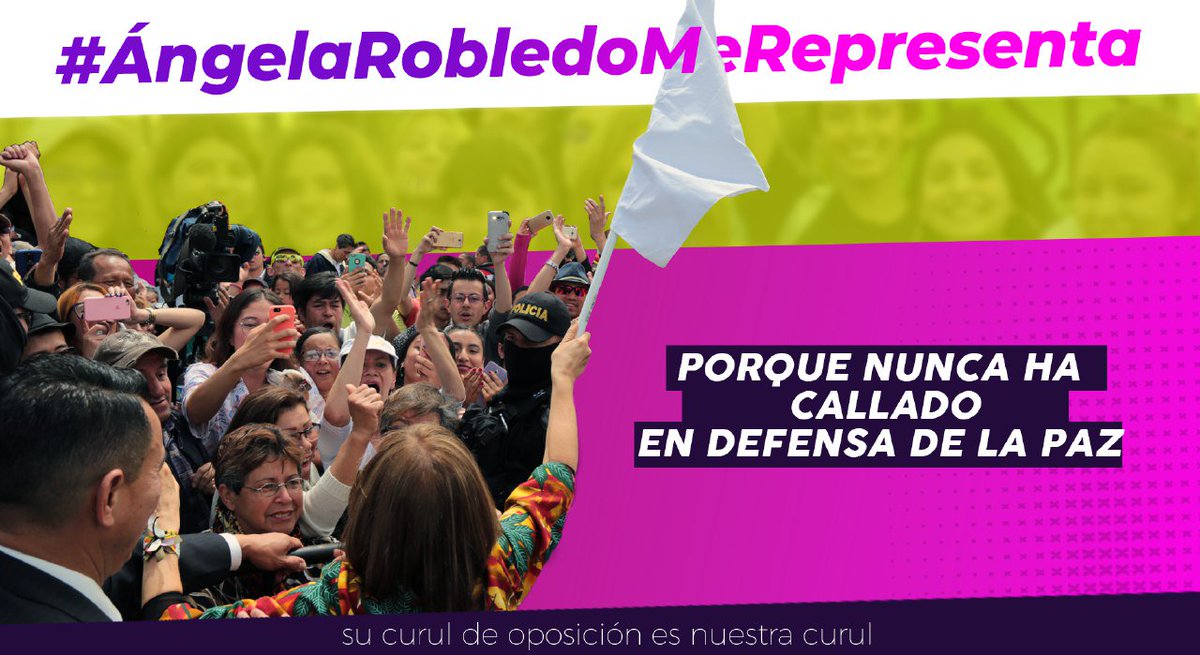 ofbryan's tweet image. .@angelamrobledo nunca ha callado en defensa de la Paz, ha entregado todo de ella para defender el Acuerdo de Paz, sin importar el acoso jurídico y las amenazas en su contra, por eso #ÁngelaRobledoMeRepresenta