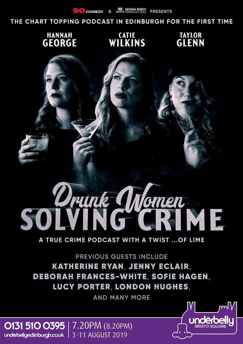 Say hello to our Edinburgh poster! Yes, it's pretty much exactly the same as our normal poster, but bloody hell it's exciting! 9 guests. 9 cases. 9+ bottles of gin. Let do this! <a href="/FollowTheCow/">Underbelly Edinburgh</a> <a href="/bknrobot/">Broken Robot Productions</a> <a href="/SO_COMEDY/">SO Comedy</a> <a href="/acast/">Acast</a> 🥂🕵️‍♀️🎉 underbellyedinburgh.co.uk/whats-on/drunk…