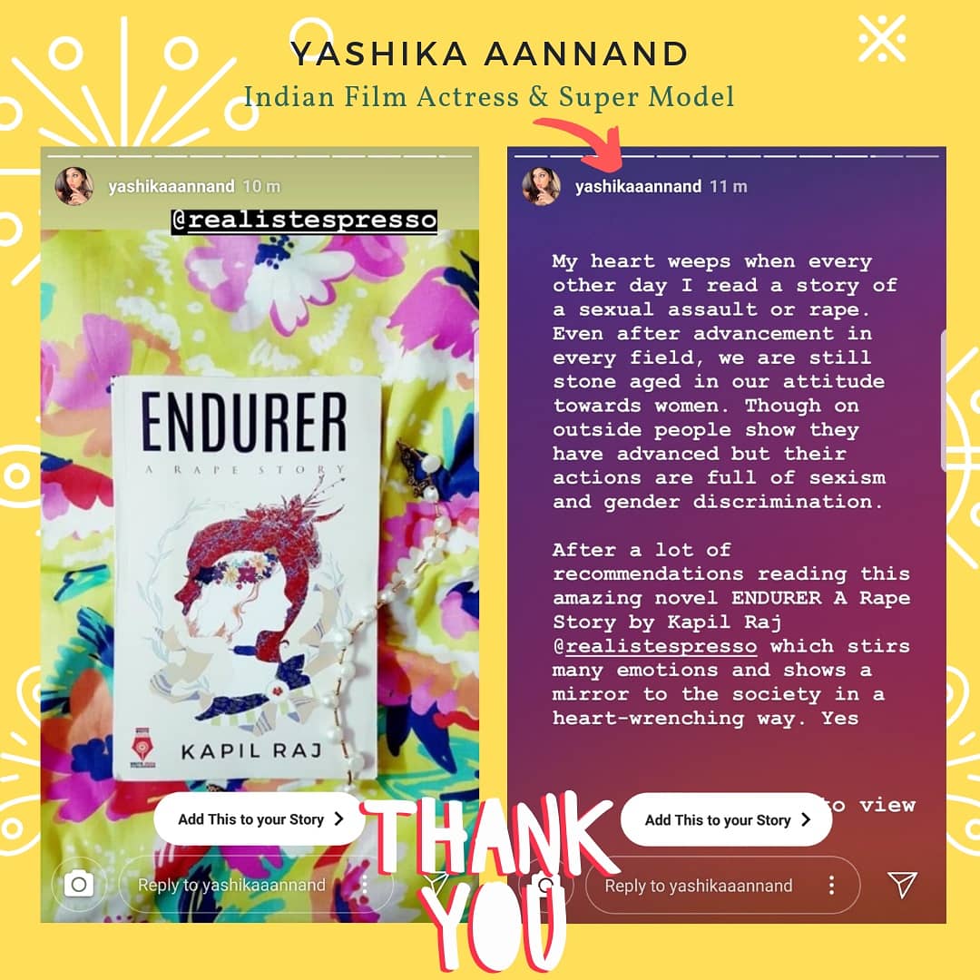 ikapilraj's tweet photo. Thank You so much @iamyashikaanand for the post...
The word is spreading, so is the idea
https://t.co/BTtRSei2hU
#sheisnotavictim #sheisanendurer
#realistespresso #kapilraj #fiction #novel #Feminism #indianbestseller
@FcYashika https://t.co/P2vWJmbCve