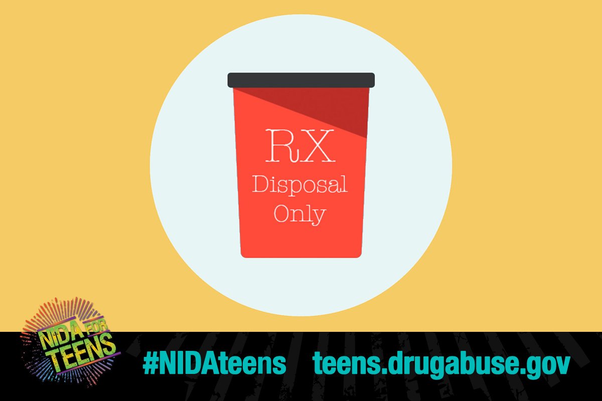 Teens get most of the Rx drugs they misuse from family and friends. Properly disposing of unused or expired medicines can help prevent prescription drug misuse.
teens.drugabuse.gov/parents/safely… #NIDAteens #DEATakeBack