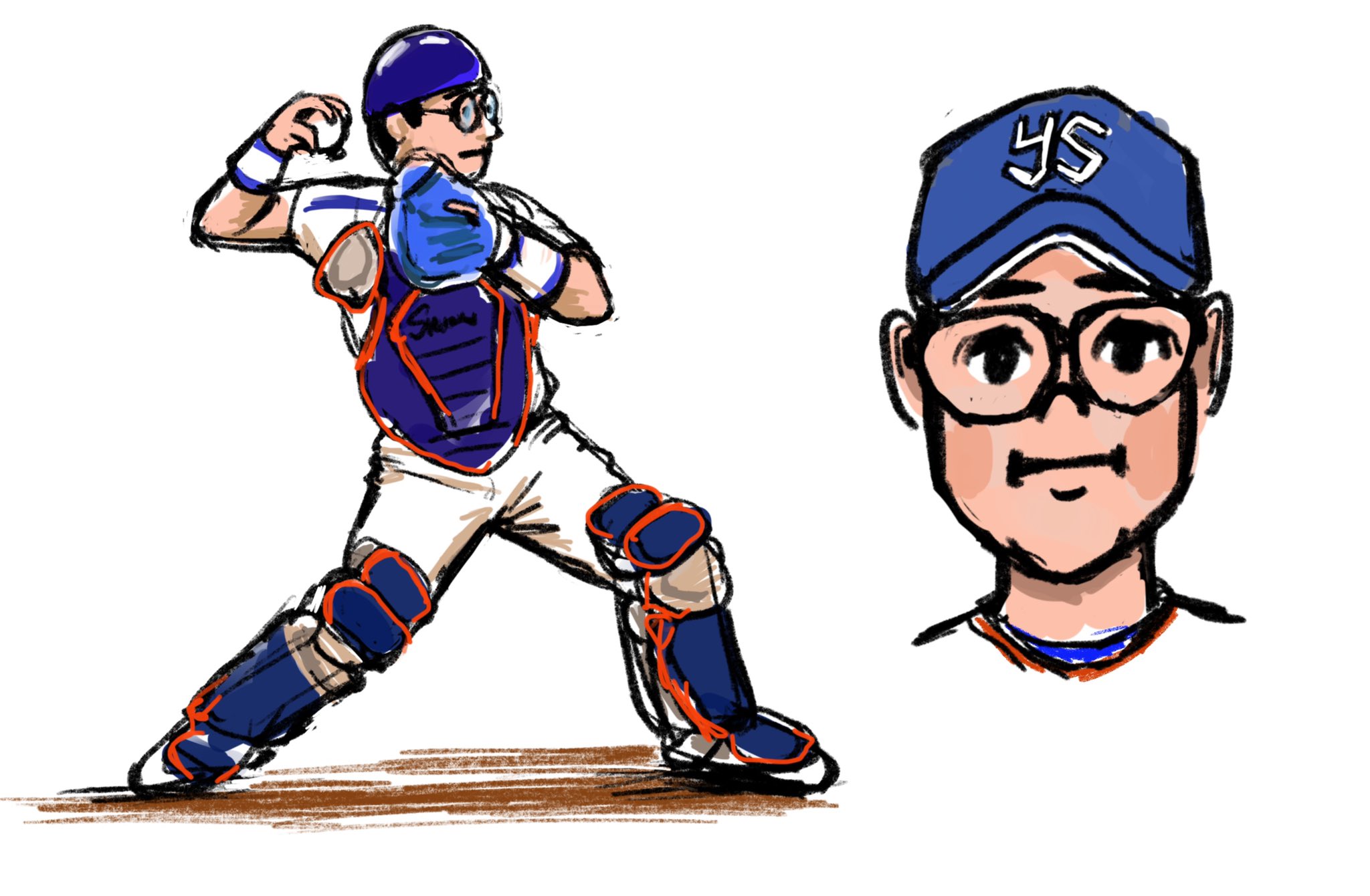 古田敦也　直筆サイン入り　スワローズ　ロゴ・つば九郎イラスト入りバット 古田敦也 直筆サイン入り スワローズ ロゴ・つば九郎イラスト