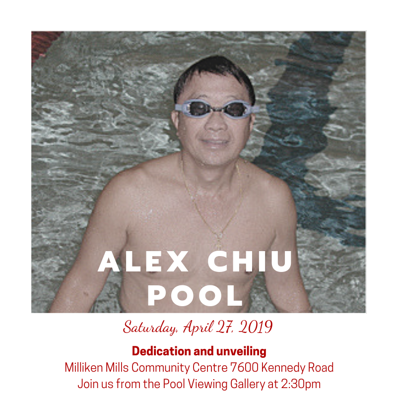 ChiuWard8's tweet photo. It is a great honour to have the #MillikenMills pool to be named after me. Join us at the dedication and unveiling from the Pool Viewing Gallery #tomorrow.
#community #communityfirst #markham https://t.co/mJbXDygYnu