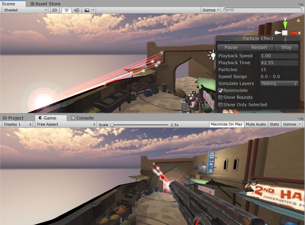 ShilaWalizade's tweet photo. #today in #unity3d we learn how to add #Rays and cast them from #main #camera of our #first_person_shooter #game and adding #effects in the #game .
#AudioSource #AudioClip #ParticleEffects #Navigation
#AfghanGirlsCode
@CodeToInspire
@unity3d
#gamedev https://t.co/d7XGGP5Dtz