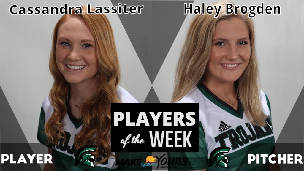 ConfCarolinas's tweet photo. POTW: Mount Olive's Lassiter and Brogden Named #ConfCarolinasSB Players of the Week

Read: https://t.co/MwvlbimsU6 https://t.co/ru5QxplcYV