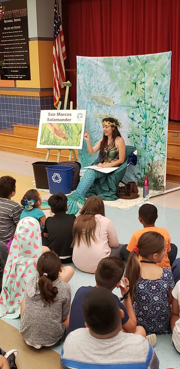 HambysHive's tweet photo. Thank you @MermaidSocSMTX for talking to our @SanMarcosCISD @Travis_SMCISD k-2nd graders about protecting our local ecosystem &amp; native wildlife. #HambysHive https://t.co/Q2Lkmfi2oG