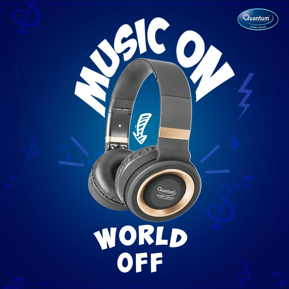 QuantumHiTech's tweet photo. Music makes our world go round. Do you can relate with this? #QuantumHitech #BluetoothHeadphones #GoldSeries #MusicQuote https://t.co/Kr2U2KQVdc