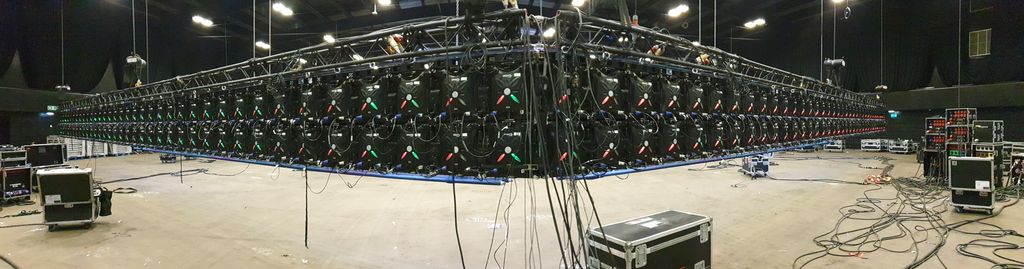 4WallEurope's tweet photo. We supported @EdinShowtec to deliver an incredible LED formation at Edinburgh’s @TerminalVfest.
Using our 3.9mm LED combined with ShowTec’s outstanding rigging work we built three rows of overlapping LED in a V formation, weighing over 5.5 tonnes.
#led #terminalvfest https://t.co/UVZ0OI7Kpl