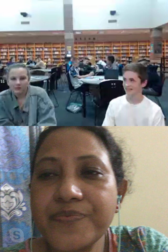 HaqueRaihana's tweet photo. Andover Central Middle School in Andover, Kansas. USA 🇺🇸.Thanks teacher Heather Hawkins #MIEExpert #TeachSDGs #MicrosoftEdu #Skype2learn #SkypeClass https://t.co/xJZkADGvGj