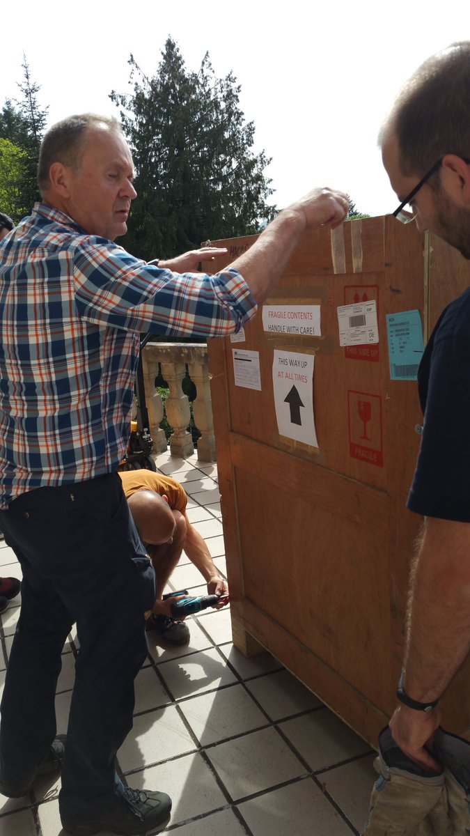 markus_mroth's tweet image. Arrival of the EST model at KIS. #EST #SOLARNET #ESFRI @estsolarnet